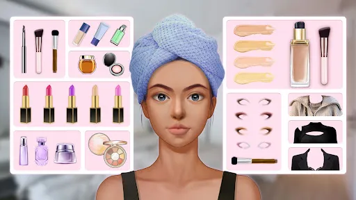 Gameplay screenshot 1 from Makeup Stylist: Makeup Game - Simulation game